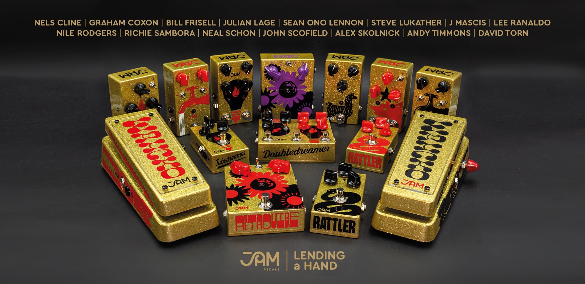 JAM Pedals Partners With Artists for “Lending a Hand” Campaign